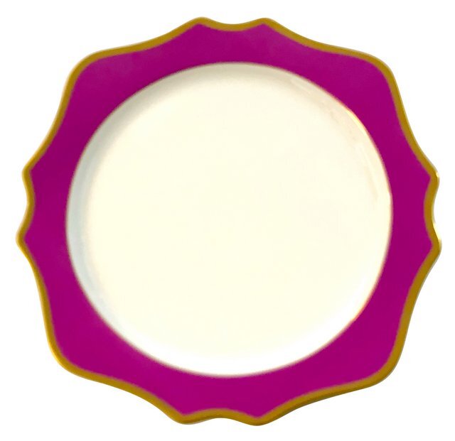 Anika Fuschia Porcelain Charger